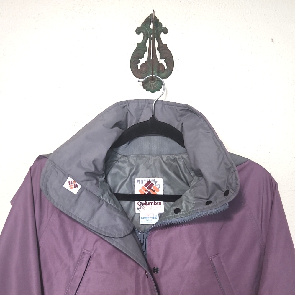 Vintage Columbia Gore-Tex 80's 90's Field Ski Rain Hooded Jacket Women's Small - Picture 2 of 16